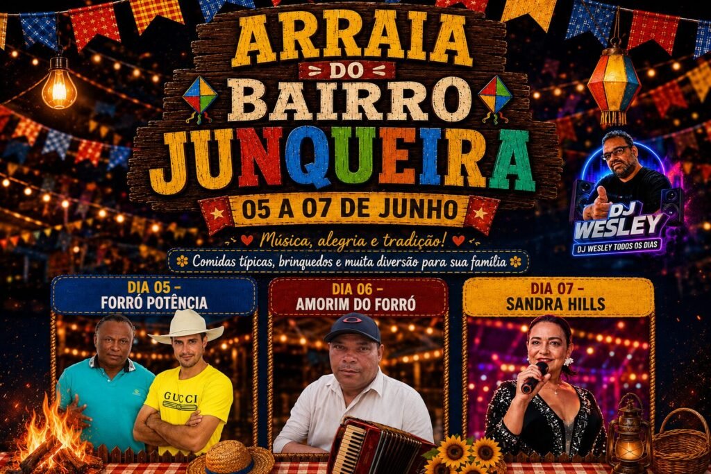 Arraiá do Bairro Junqueira reúne centenas de pessoas e mantém tradição cultural em Ituiutaba