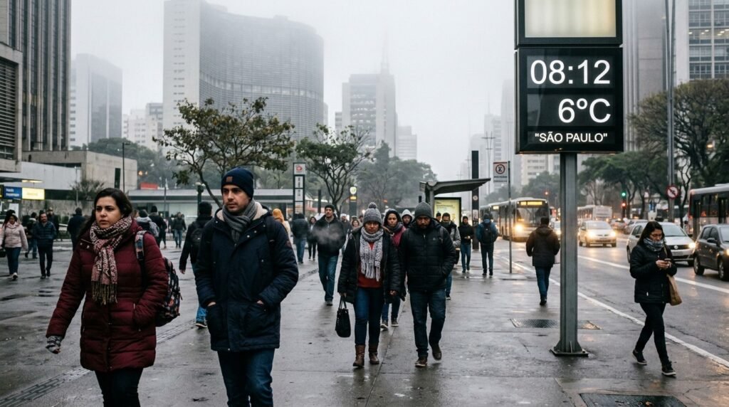 Nova massa de ar polar derruba temperaturas no Centro-Sul; SP terá máximas de 17°C