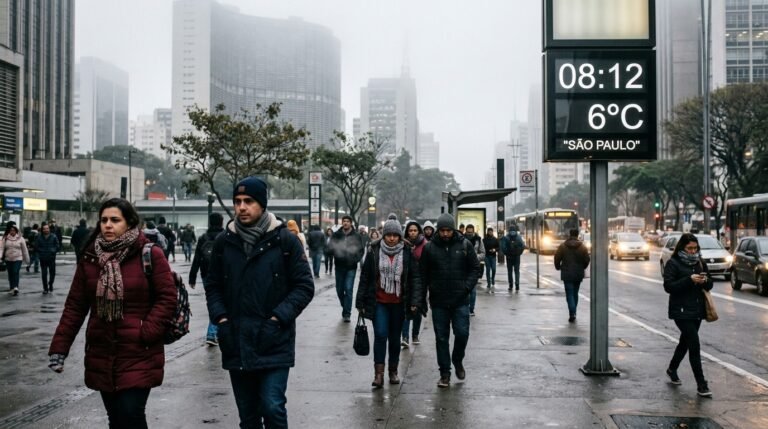 Nova massa de ar polar derruba temperaturas no Centro-Sul; SP terá máximas de 17°C