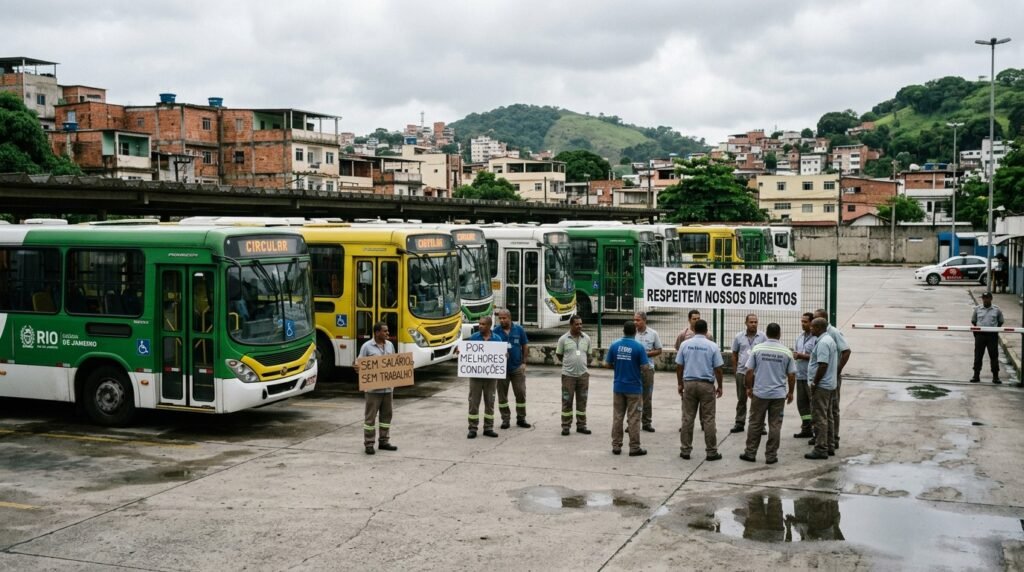 Rodoviários do Rio entram em greve por tempo indeterminado; passageiros enfrentam filas e ônibus depredados