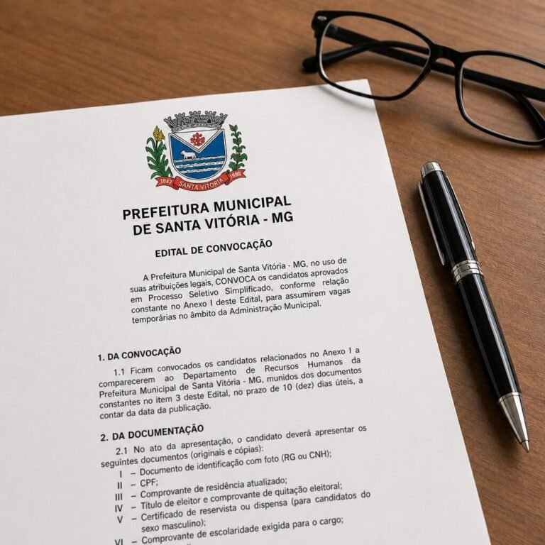 Santa Vitória convoca aprovados em novo edital de contratação temporária