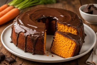 Bolo de Cenoura Fofinho com Cobertura de Chocolate