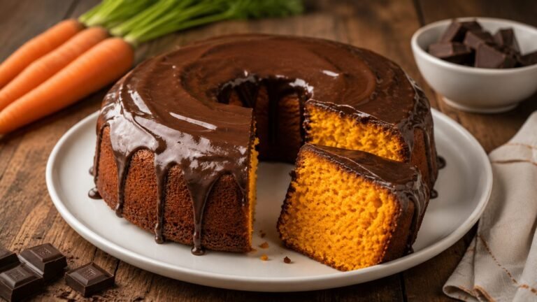 Bolo de Cenoura Fofinho com Cobertura de Chocolate
