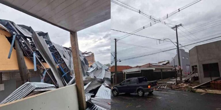 Vendaval e granizo provocam estragos em cidades do Triângulo Mineiro