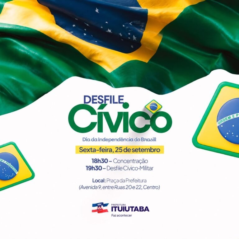 Desfile cívico em Ituiutaba será realizado nesta sexta-feira no Centro