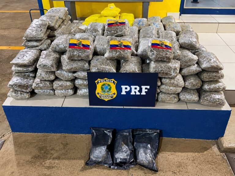 PRF apreende mais de 130 quilos de drogas após perseguição na BR-050